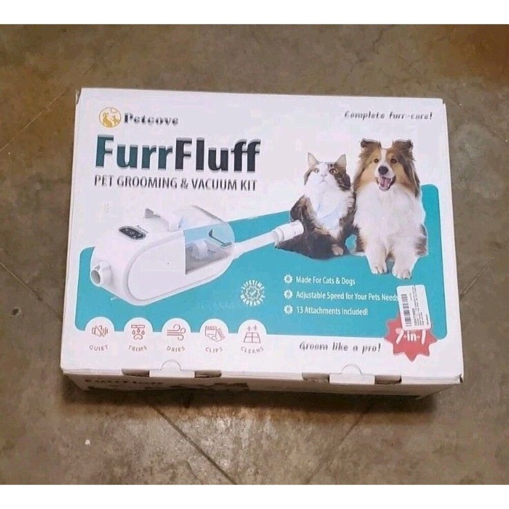 Dog Grooming Kit Vacuum 3 Speed Fan 3 Heat Settings Low Noise Multiple Tools NIB